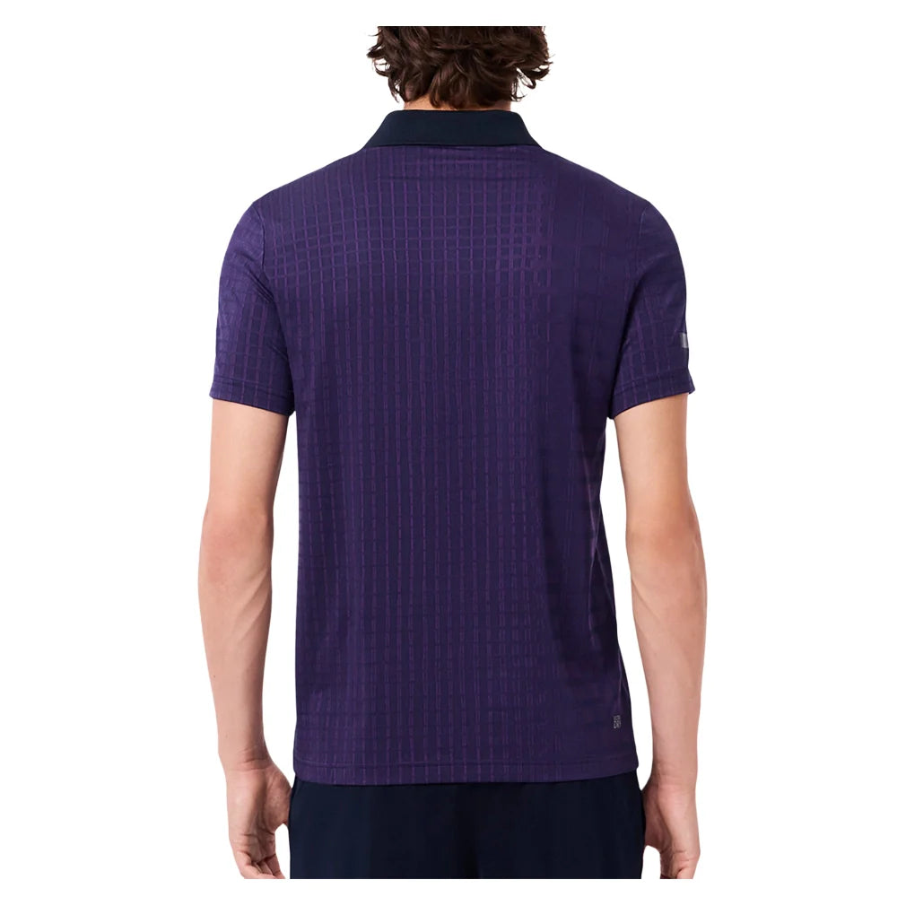 Men's Danill Medvedev Tennis Polo Navy Blue and Cossak Purple