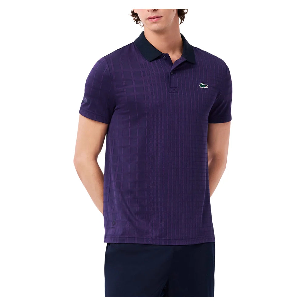 Men's Danill Medvedev Tennis Polo Navy Blue and Cossak Purple