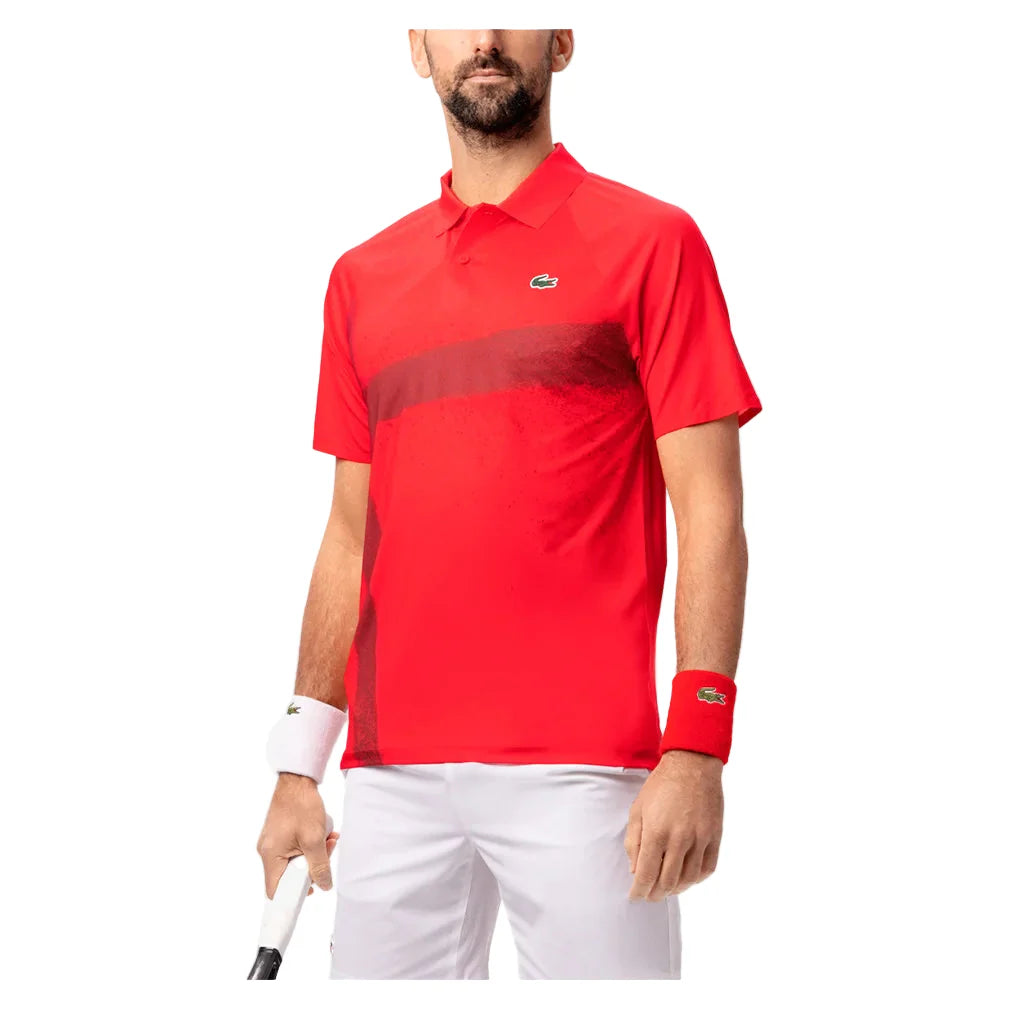 Men's Novak Djokovic Light Stretch On Court Tennis Polo Grenandine