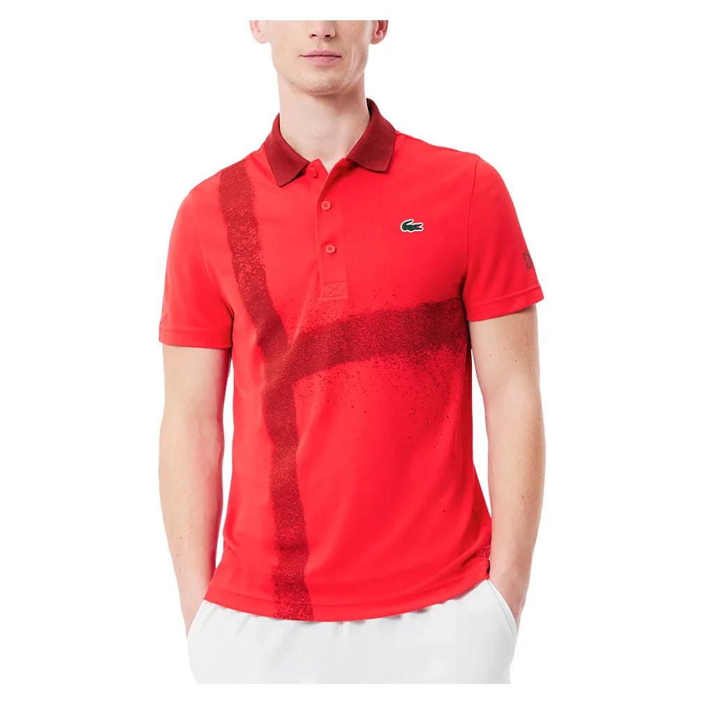 Men's Novak Djokovic Ultra Dry Fan Tennis Polo Grenandine