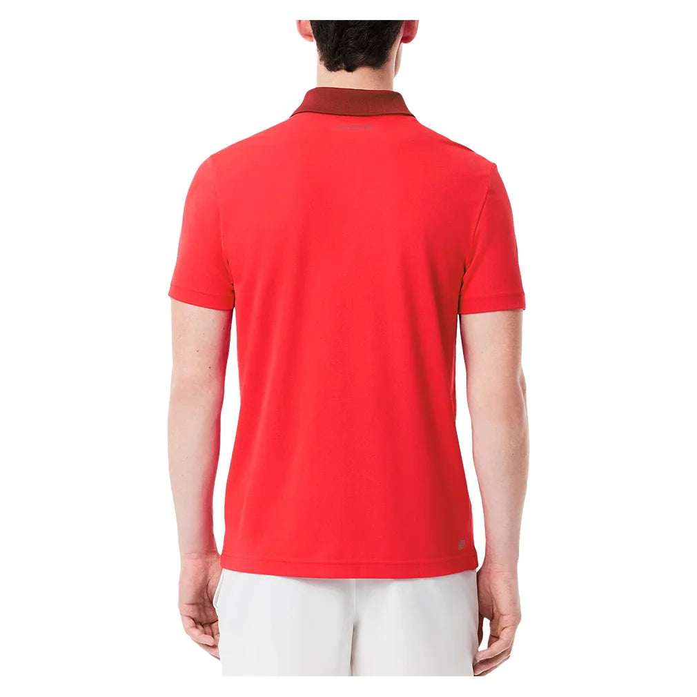 Men's Novak Djokovic Ultra Dry Fan Tennis Polo Grenandine