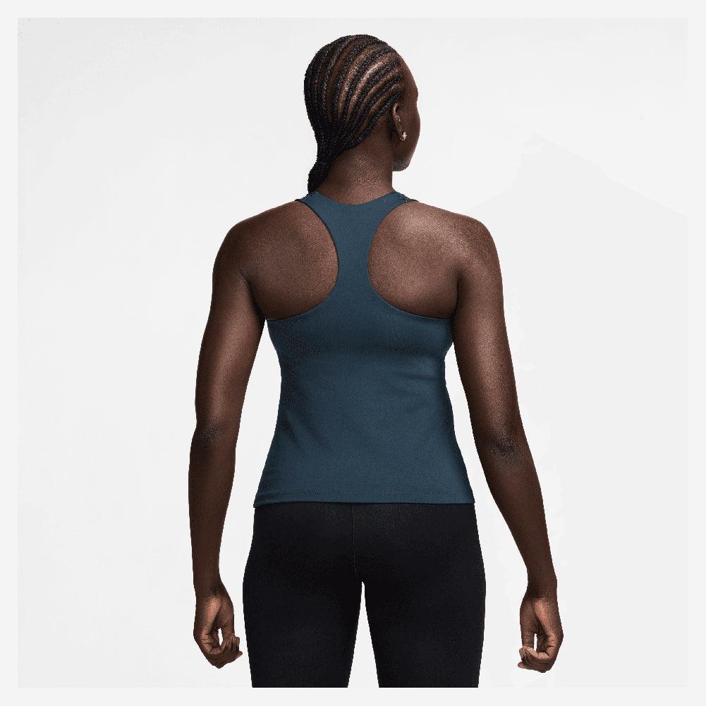Women's Swoosh Medium-Support Padded Sports Bra Tank Armory Navy and White