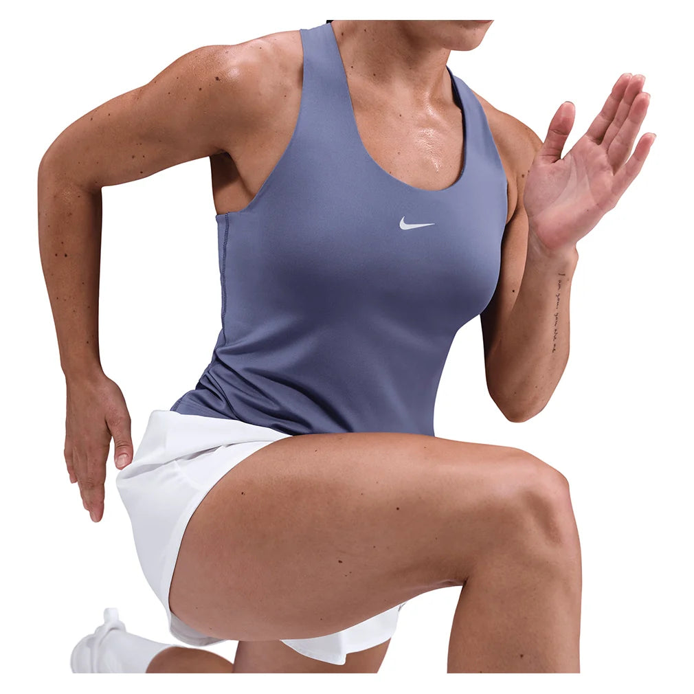 Women's Swoosh Medium-Support Padded Sports Bra Tank World Indigo and White