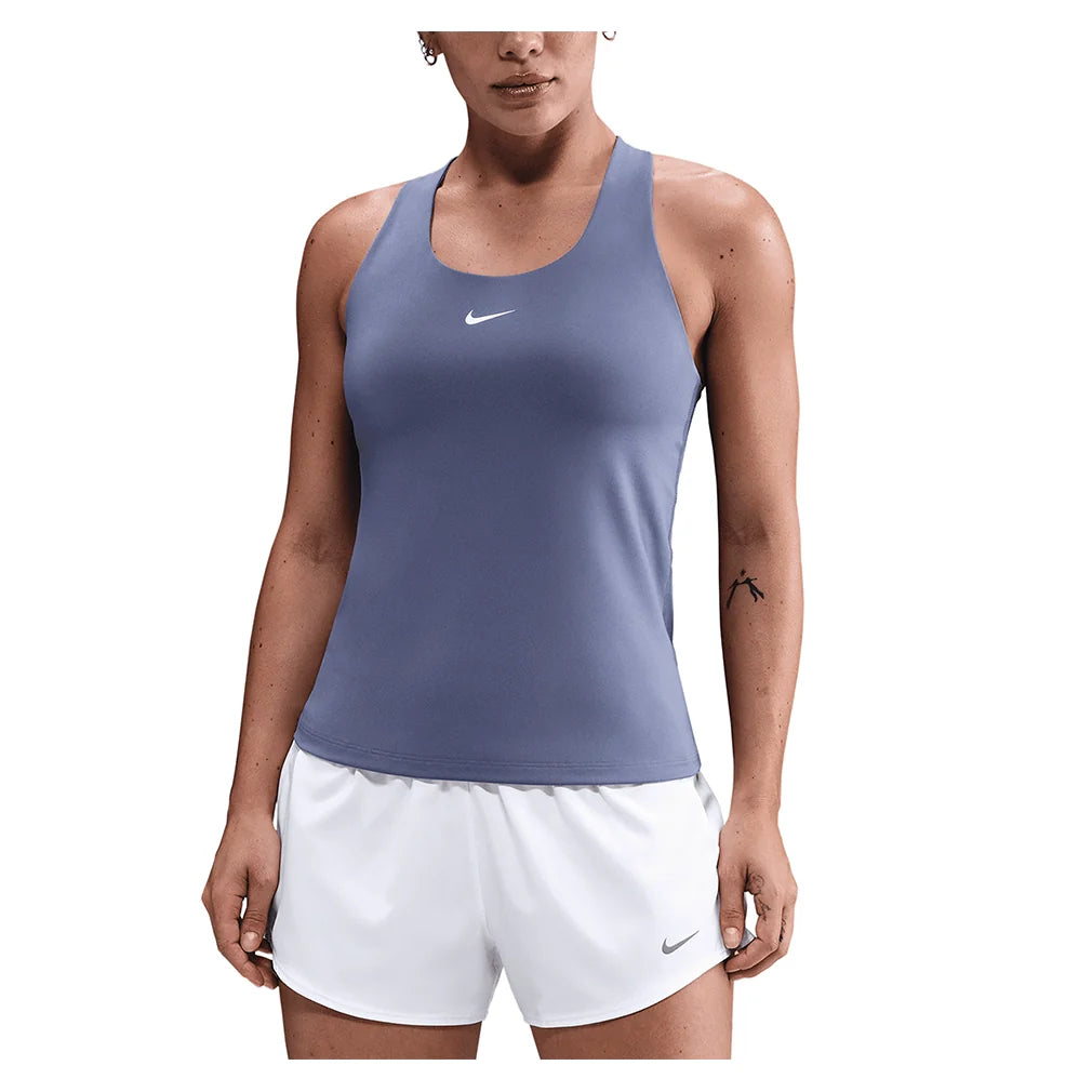 Women's Swoosh Medium-Support Padded Sports Bra Tank World Indigo and White