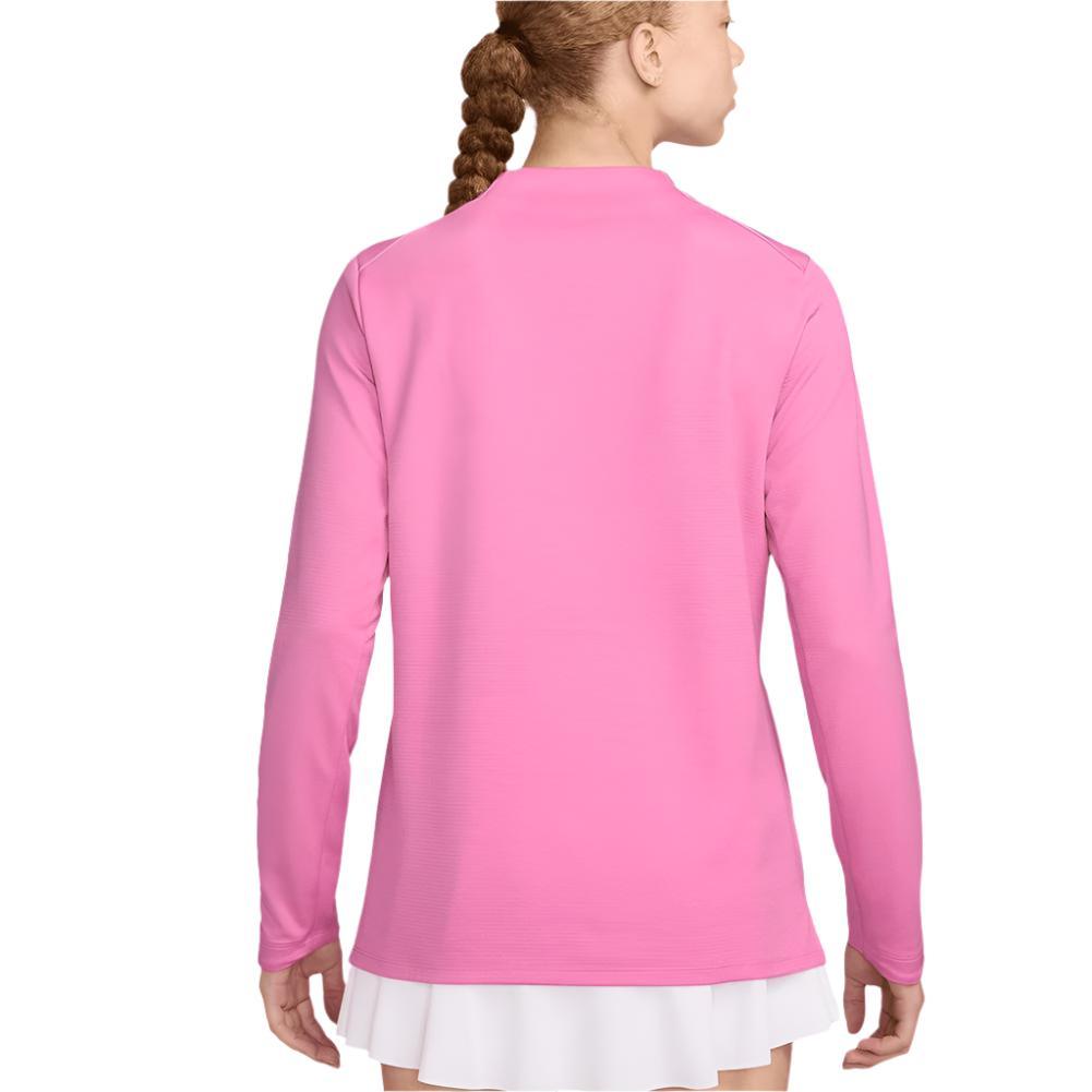 Women's Dri-FIT UV Advantage Full Zip Tennis Top Playful Pink and Black