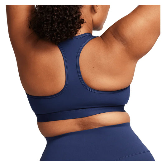 Women's Swoosh Medium Support Padded Sports Bra Midnight Navy and White