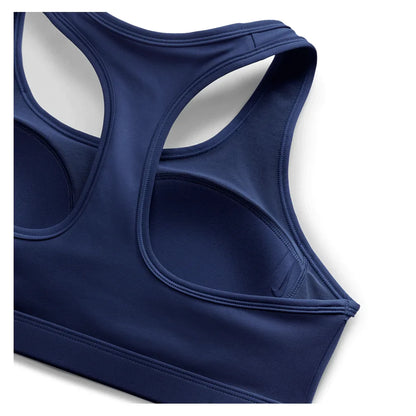Women's Swoosh Medium Support Padded Sports Bra Midnight Navy and White