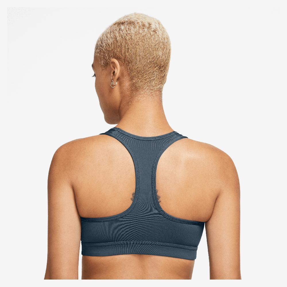 Women's Swoosh Medium Support Padded Sports Bra Armory Navy and White