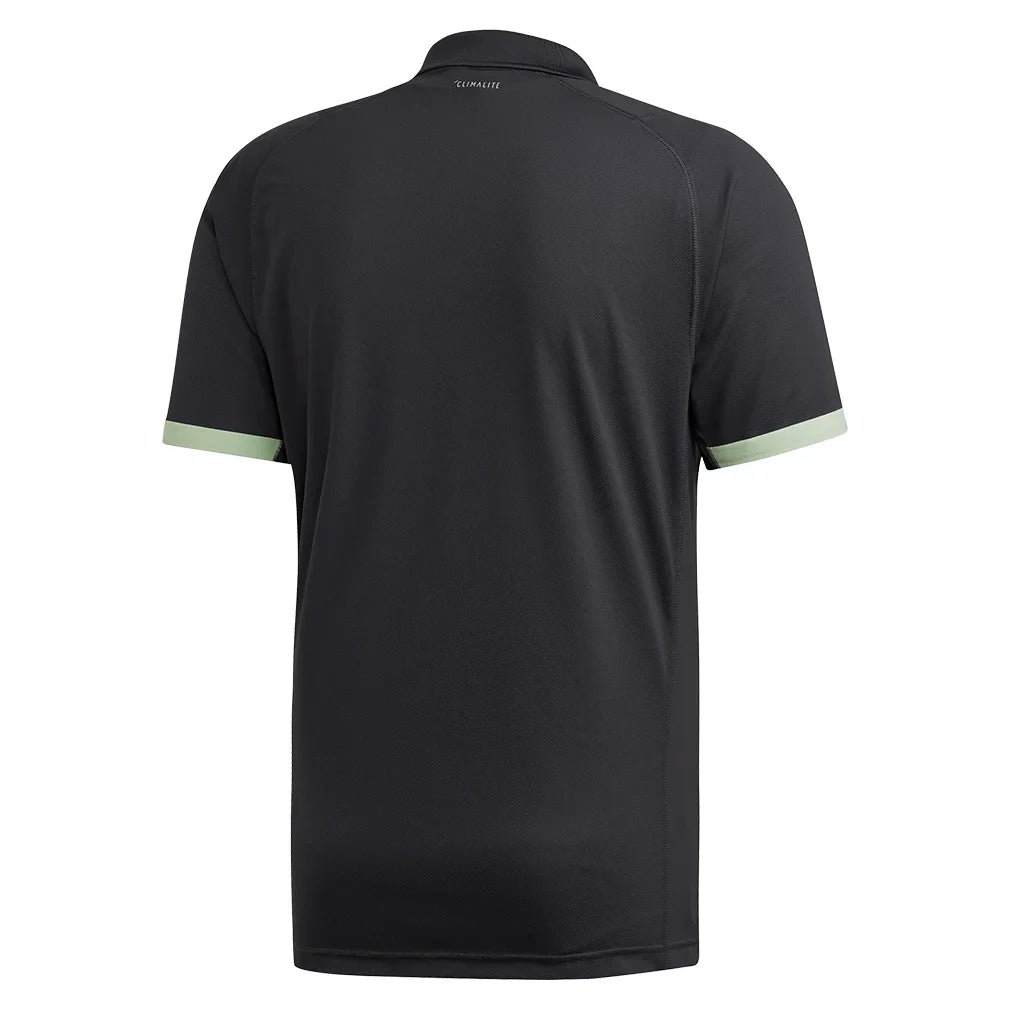 Men's NY Tennis Polo Carbon and Glow Green