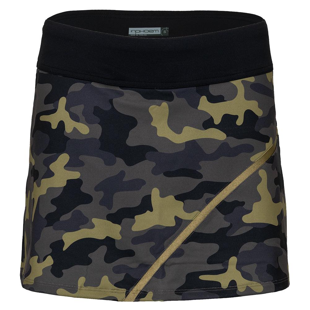 Women's Elise 13.5 Inch Tennis Skort Camo and Black