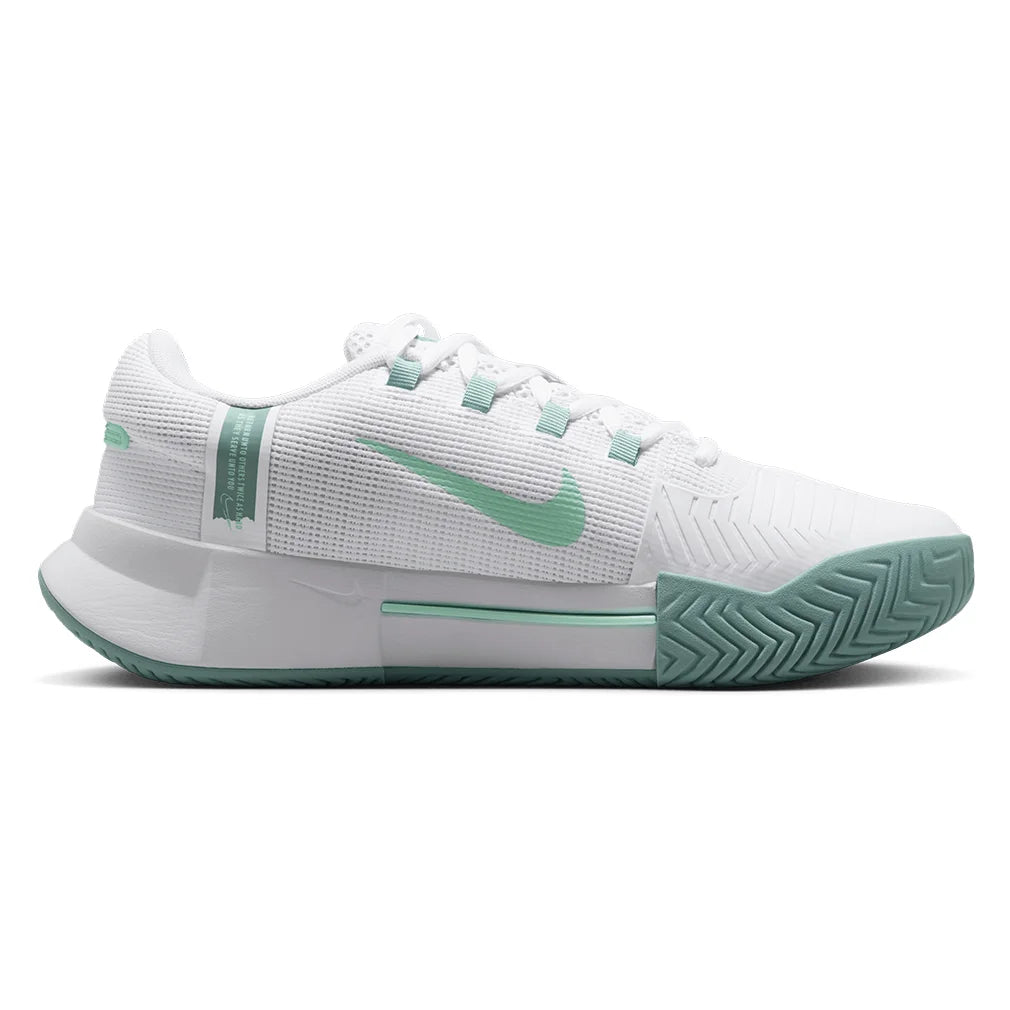 Women's Zoom GP Challenge 1 Tennis Shoes White and Mint Foam
