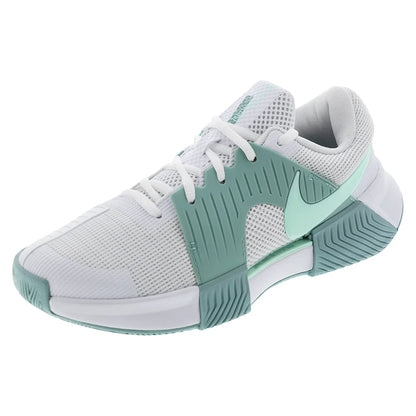 Women's Zoom GP Challenge 1 Tennis Shoes White and Mint Foam