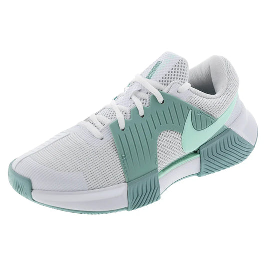 Women's Zoom GP Challenge 1 Tennis Shoes White and Mint Foam