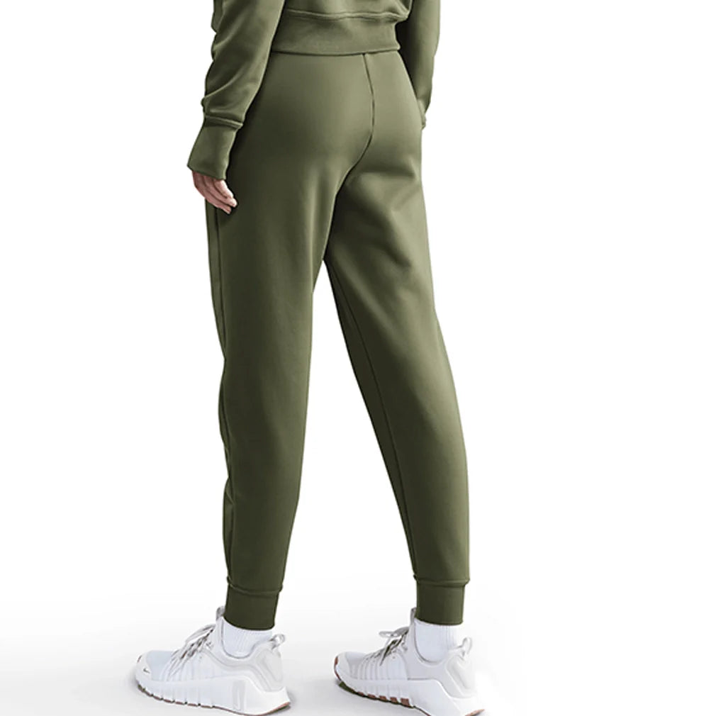 Women's Therma-FIT One High-Waisted 7/8 Joggers Medium Olive and White