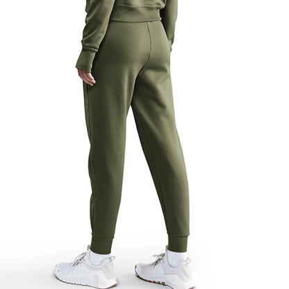 Women's Therma-FIT One High-Waisted 7/8 Joggers Medium Olive and White