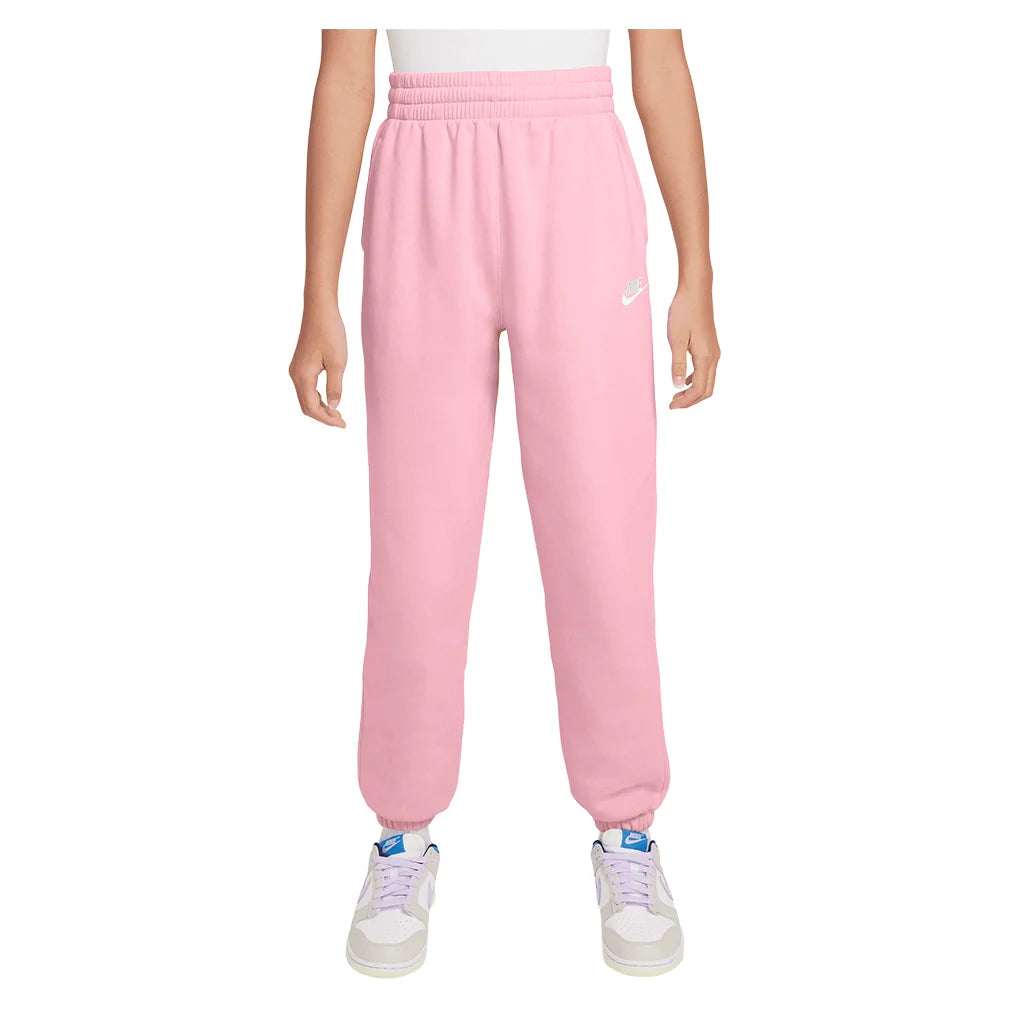 Girls' Sportswear Club Fleece Loose Pants Med Soft Pink
