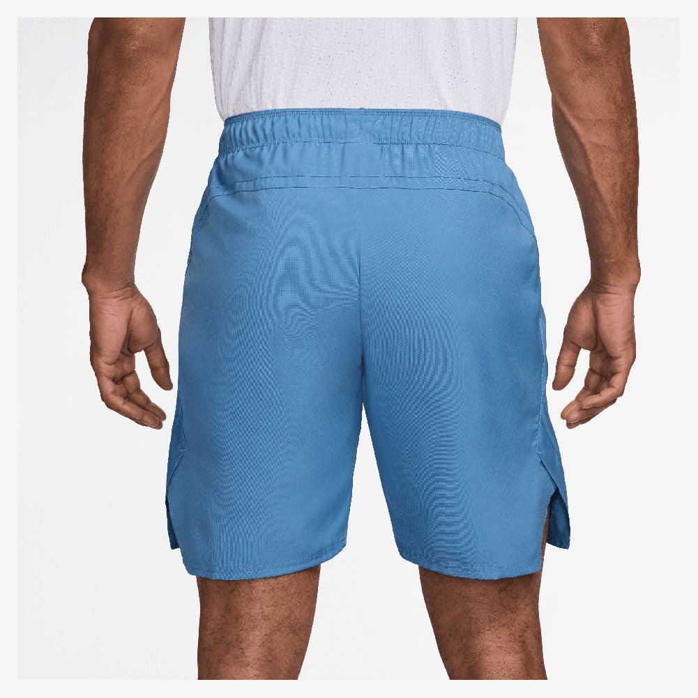 Men's Dri-FIT Victory 9 Inch Tennis Short Blue Beyond and White
