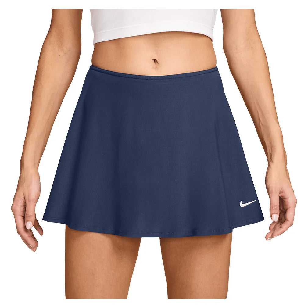 Women's Dri-FIT Victory Flouncy 13 Inch Tennis Skort Midnight Navy and White