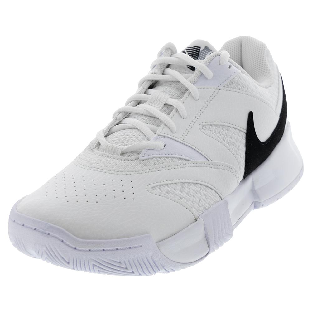 Juniors' Court Lite 4 Tennis Shoes White and Black