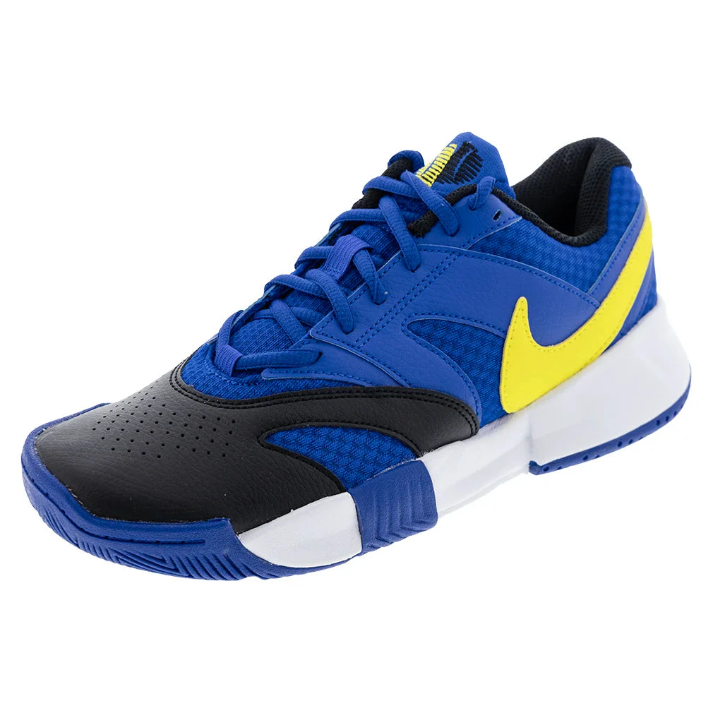 Men's Court Lite 4 Tennis Shoes Racer Blue and Lightening