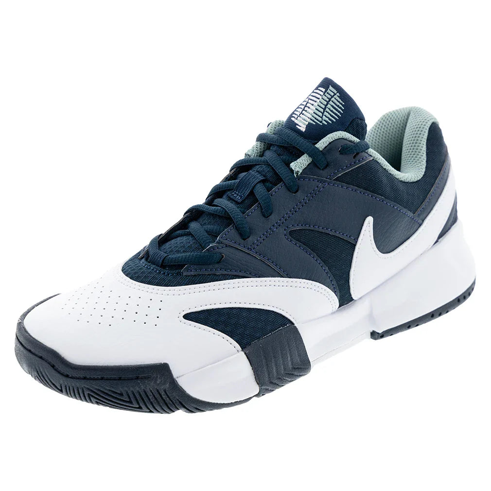 Men's Court Lite 4 Tennis Shoes Armory Navy and White