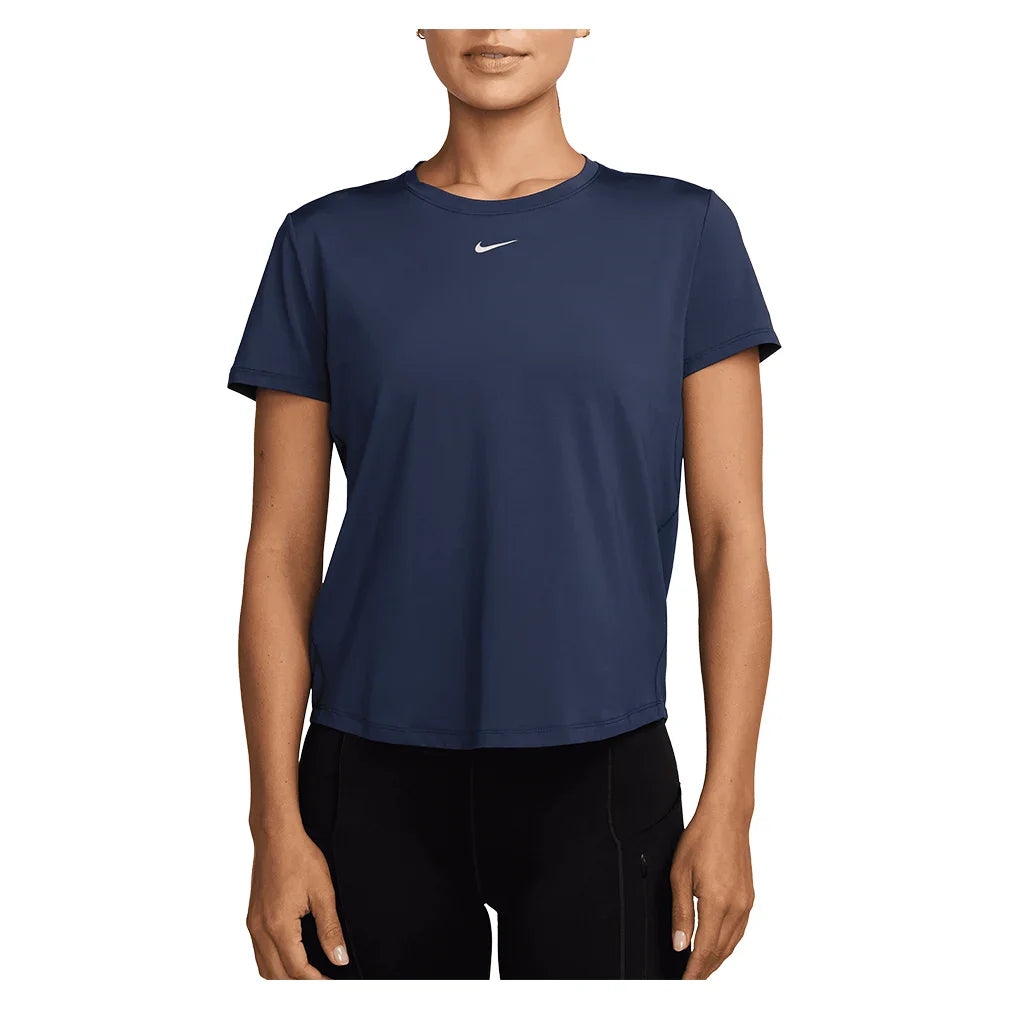 Women's One Classic Dri-FIT Short Sleeve Tennis Top Midnight Navy