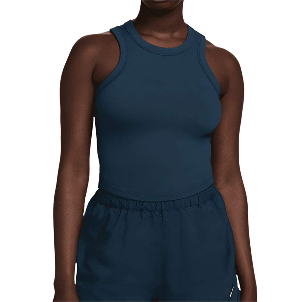 Women's One Fitted Dri-FIT Cropped Tank Top Armory Navy