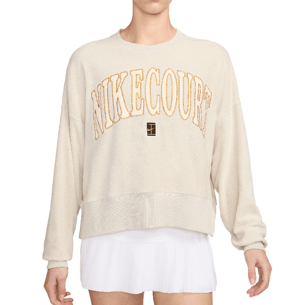 Women's Court Heritage Oversized Crew Neck Graphic Tennis Sweatshirt