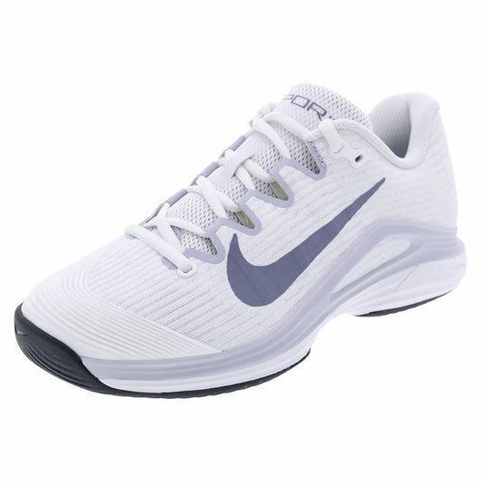Women's Zoom Vapor 12 Tennis Shoes White and World Indigo