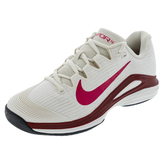 Women's Zoom Vapor 12 Tennis Shoes Pale Ivory and Rush Pink