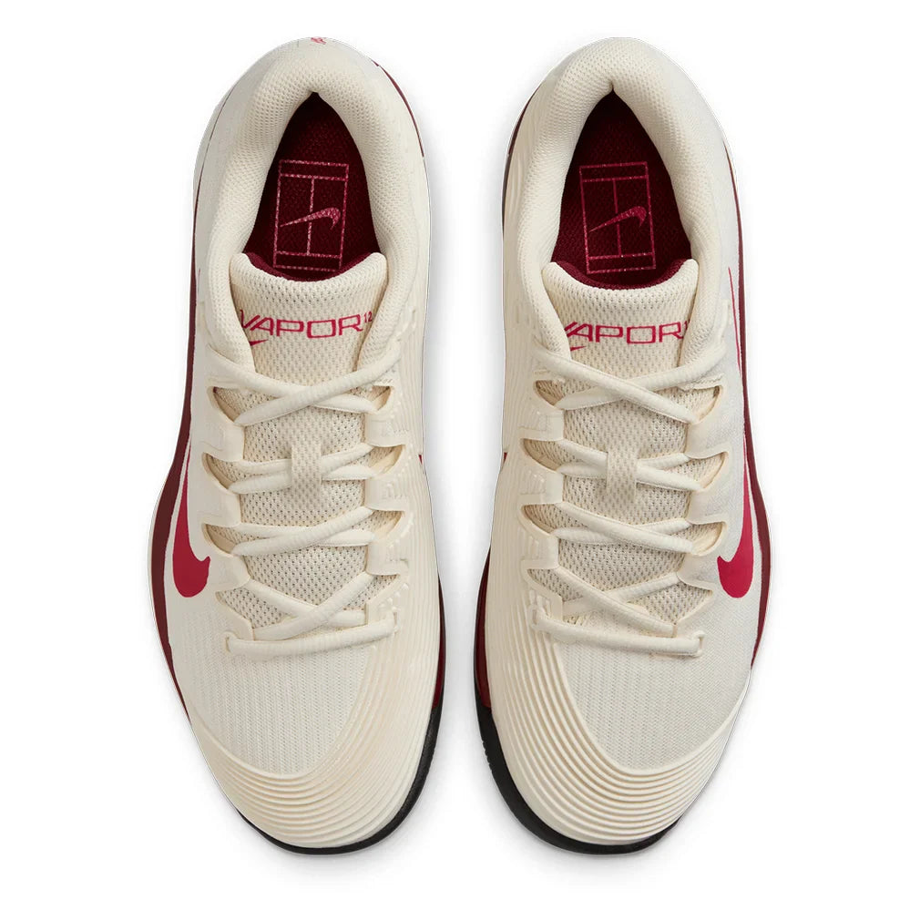 Women's Zoom Vapor 12 Tennis Shoes Pale Ivory and Rush Pink