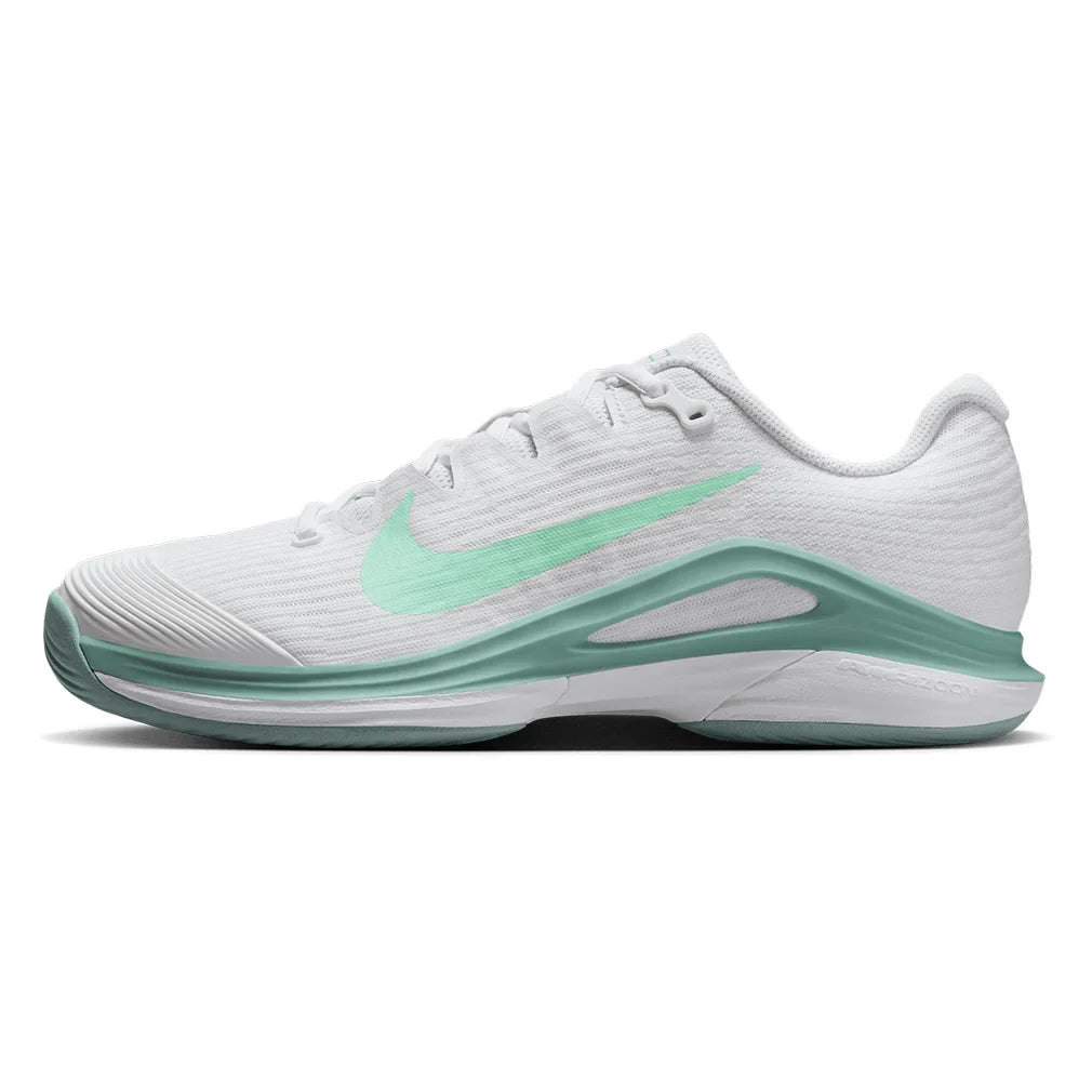 Women's Zoom Vapor 12 Tennis Shoes White and Mint Foam