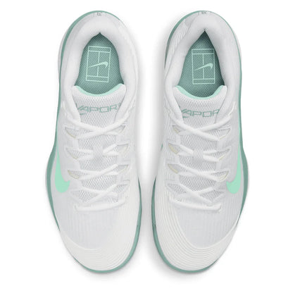 Women's Zoom Vapor 12 Tennis Shoes White and Mint Foam