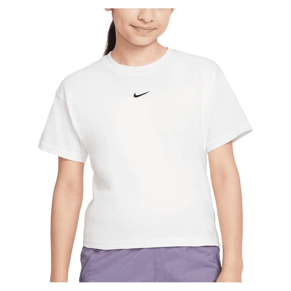 Girls' Sportswear Essential T-Shirt White