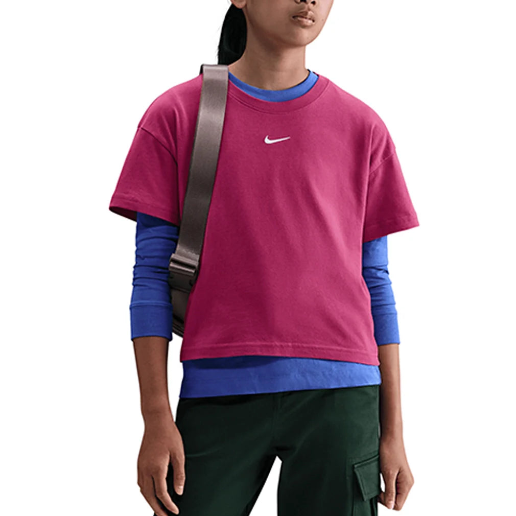 Girls' Sportswear Essential T-Shirt Sweet Beet
