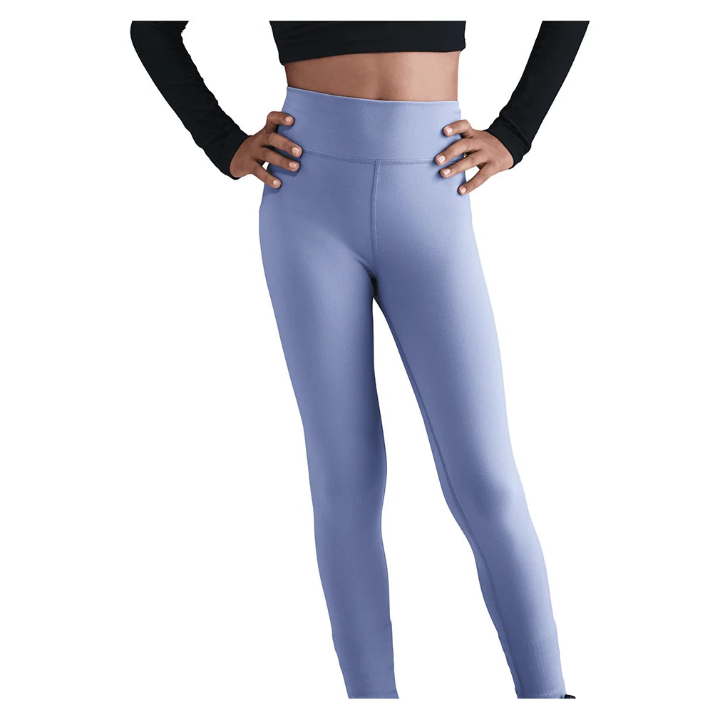 Girls' One Dri-FIT High-Waisted Training Leggings World Indigo and White