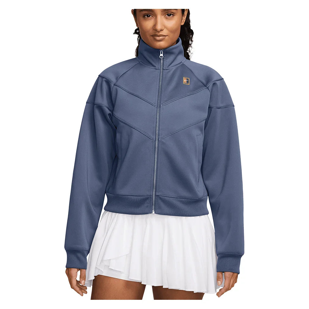 Women's Court Dri-FIT Heritage Windrunner Poly Knit Tennis Jacket Diffused Blue