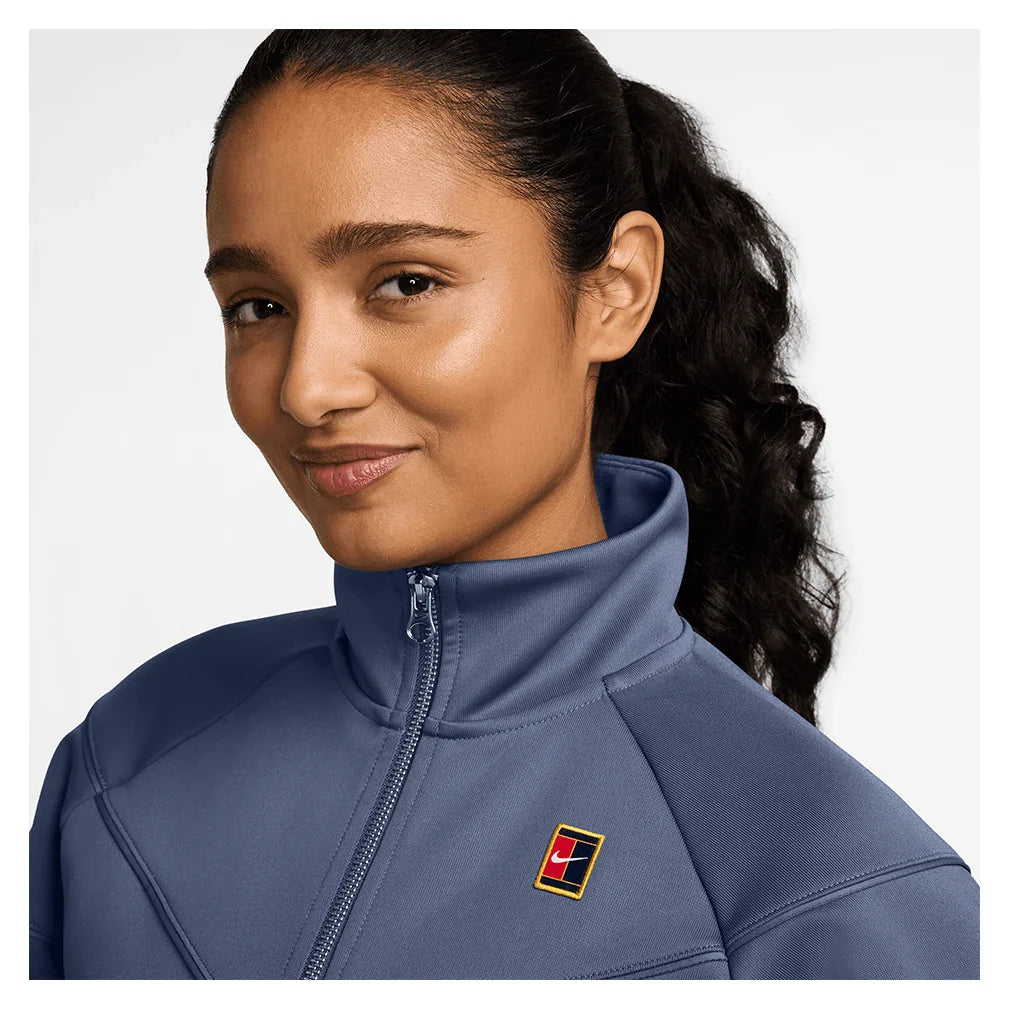 Women's Court Dri-FIT Heritage Windrunner Poly Knit Tennis Jacket Diffused Blue