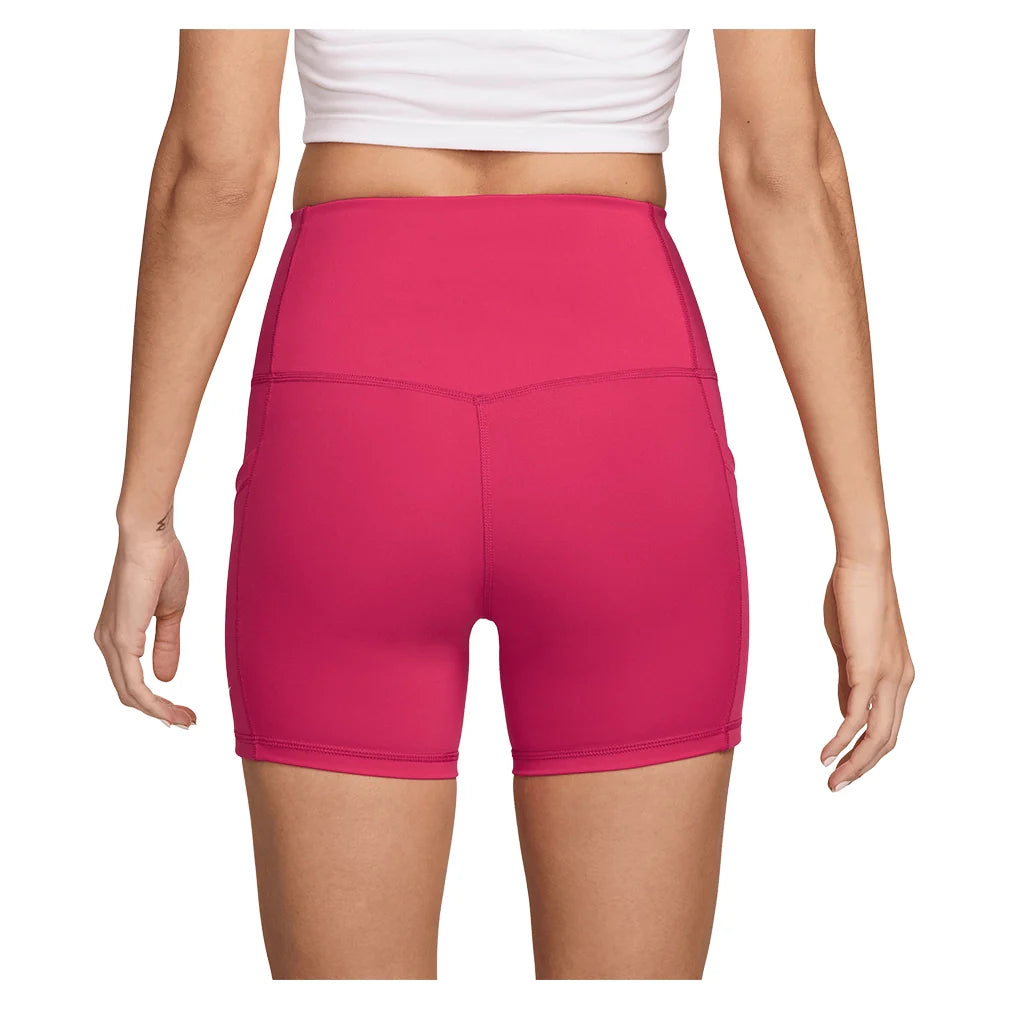 Women's Court Dri-FIT Tennis Shorts with Pockets Rush Pink and White