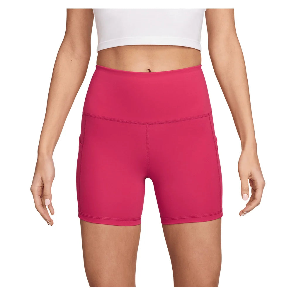 Women's Court Dri-FIT Tennis Shorts with Pockets Rush Pink and White