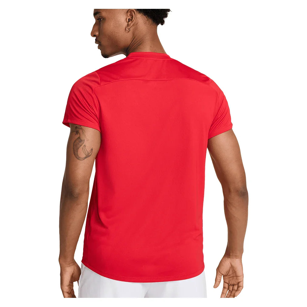 Men's Court Dri-FIT Victory Tennis Top University Red and White