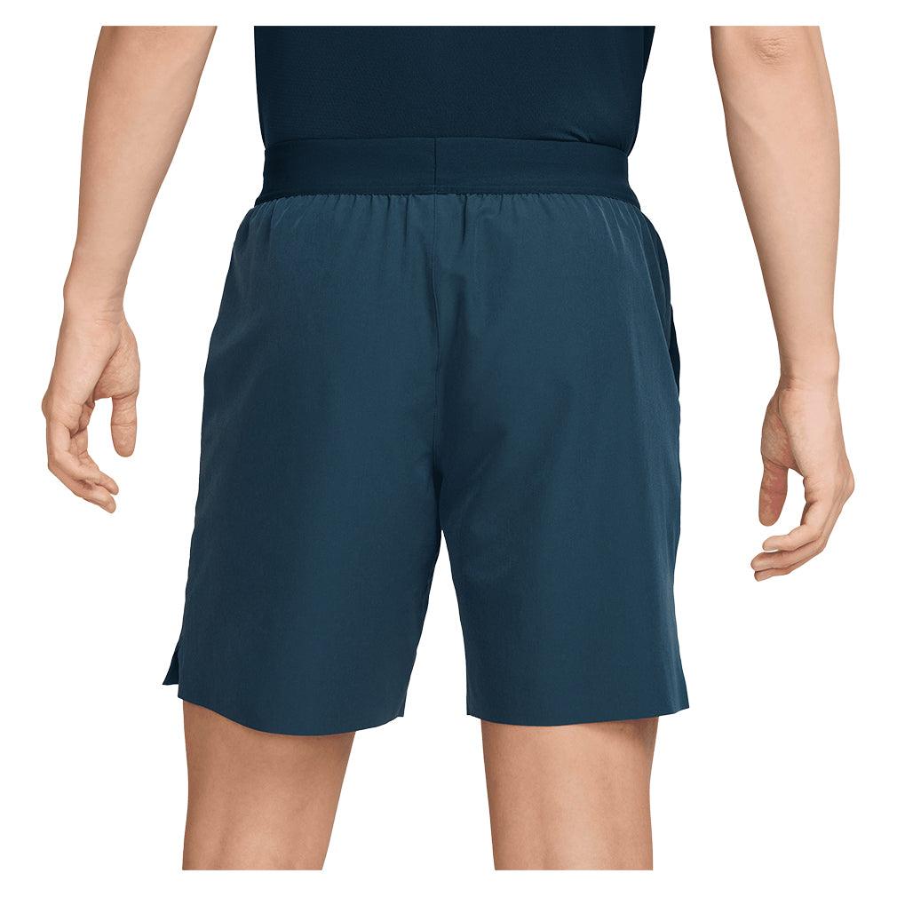Men's Dri-Fit Advantage 8 inch Tennis Short Armory Navy and White