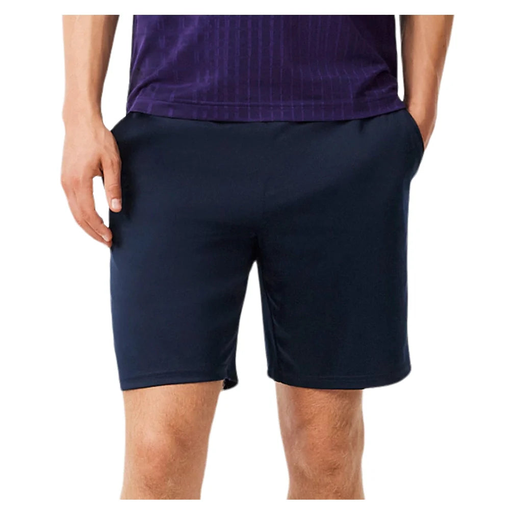 Men's Daniil Medvedev On Court Players Mesh 8 Inch Tennis Short Navy Blue