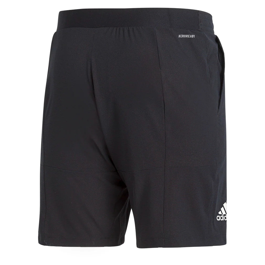 Men's Ergo 7 Inch Tennis Short Black and White