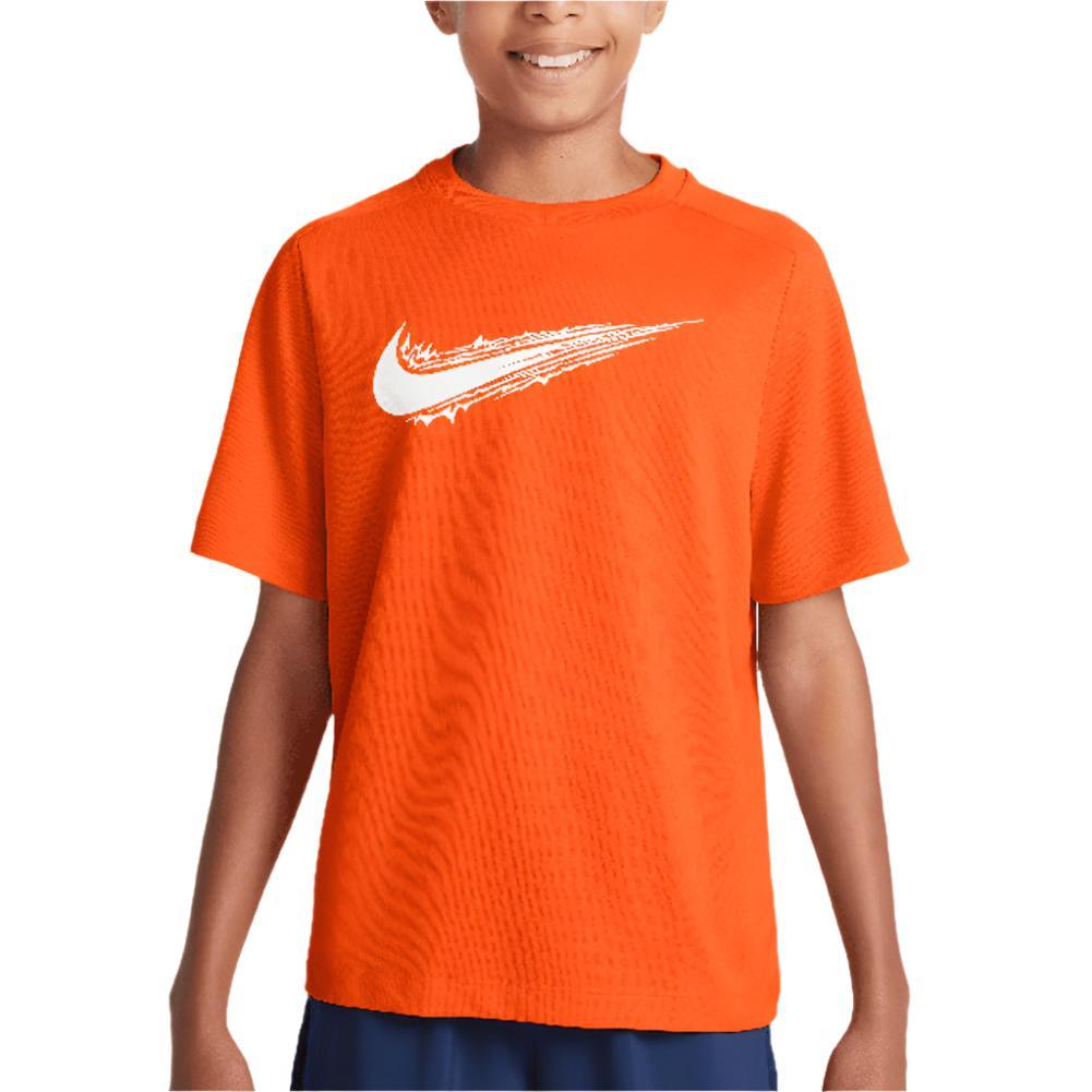 Boys' Dri-Fit Multi Short Sleeve Training Top Safety Orange and White