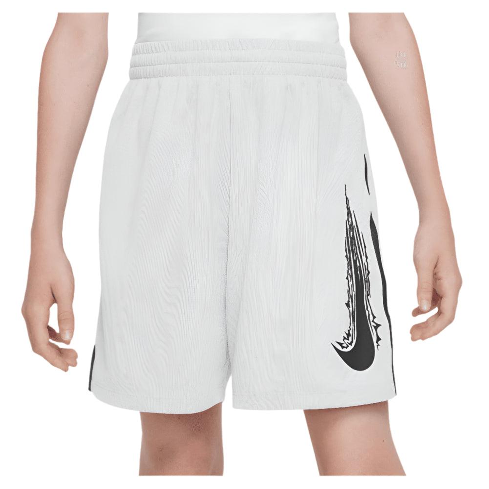 Boys' Dri-Fit Multi Woven Tennis Short White and Black