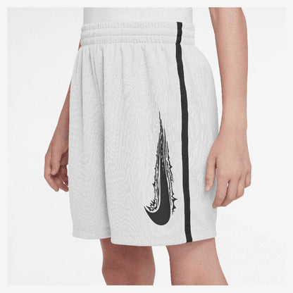 Boys' Dri-Fit Multi Woven Tennis Short White and Black