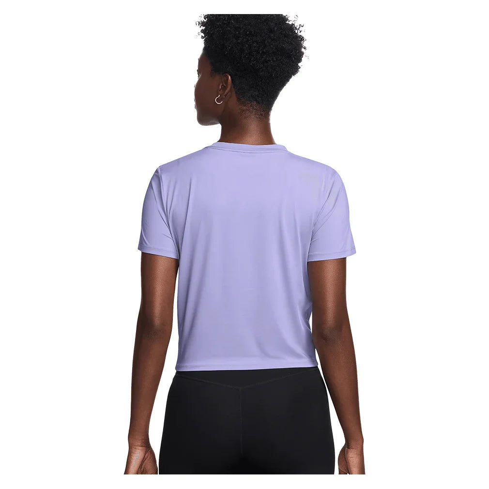 Women's One Classic Twist Short Sleeve Top Lilac Ice and Black