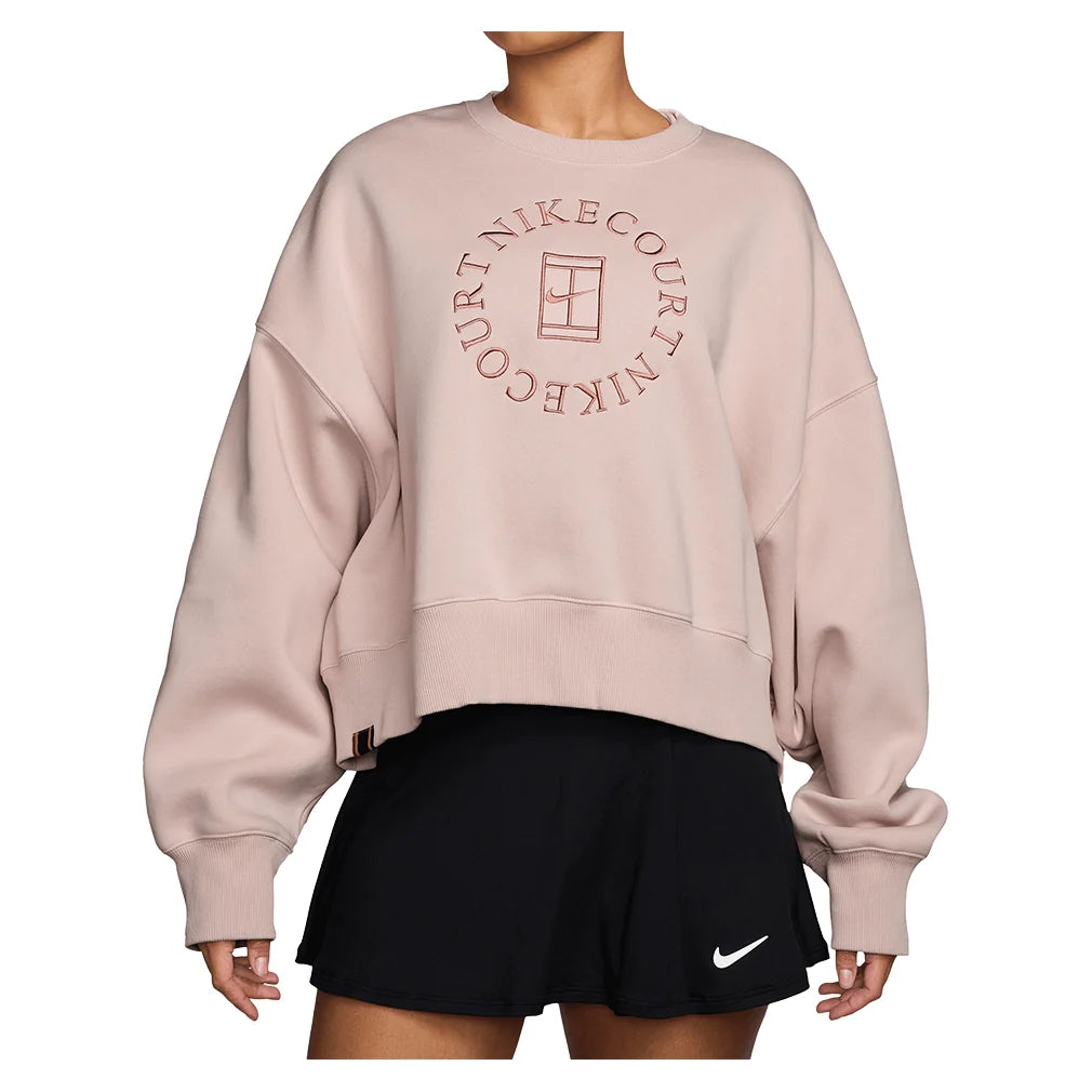 Women's Court Heritage Phoenix Fleece Oversized Long Sleeve Tennis Crew