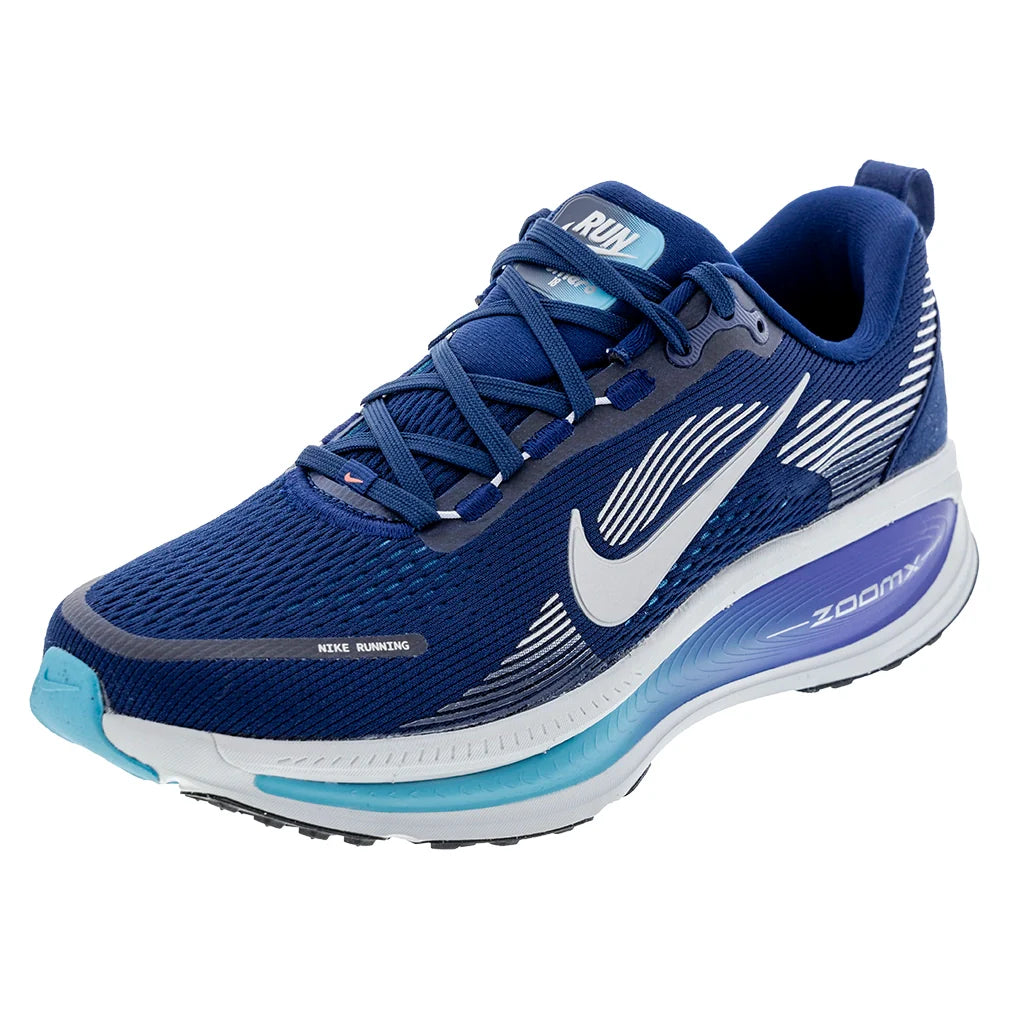 Men's Vomero 18 Running Shoes Blue Void and Metallic Silver